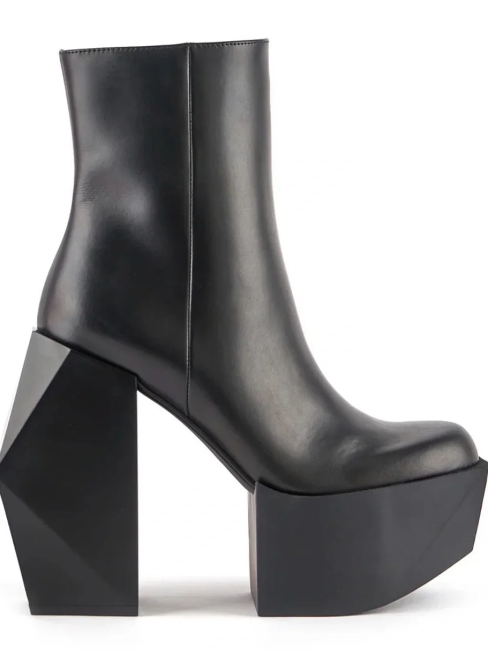 United Nude Stage Boot Black Leather Platform Boots EU 40 US 7 Men or 9 Women